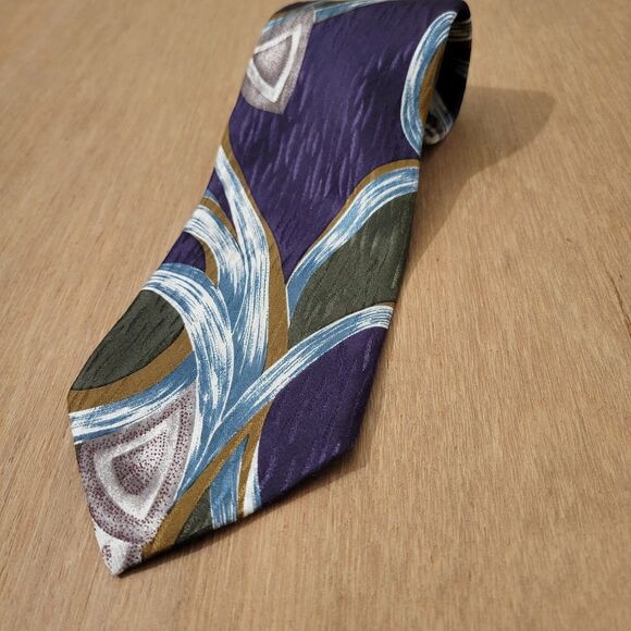 Canali Milano Mens Tie Necktie Artsy Silk Italy 4” x 57.5 to 58” Flaw!! - Picture 2 of 14